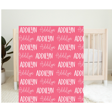 Load image into Gallery viewer, Personalized Name Blanket Girl ADDILYN
