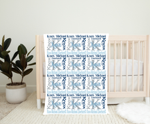 Load image into Gallery viewer, Personalized Baby Boy Name Blanket KNOX