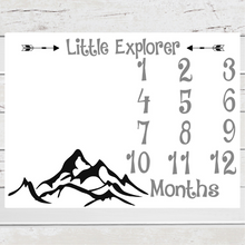 Load image into Gallery viewer, Milestone Blanket Monthly Growth Tracker LITTLE EXPLORER