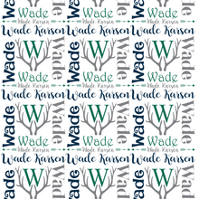 Load image into Gallery viewer, Personalized Baby Boy Blanket Initial Antler WADE