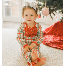 Load image into Gallery viewer, CHRISTMAS PLAID RUFFLE BUTTFLAP PJS