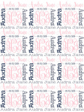 Load image into Gallery viewer, Personalized Monogrammed Baby Girl Name Blanket