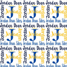 Load image into Gallery viewer, Personalized Name Blanket Boy - You pick the colors - JORDAN