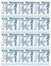 Load image into Gallery viewer, Personalized Baby Boy Name Blanket KNOX
