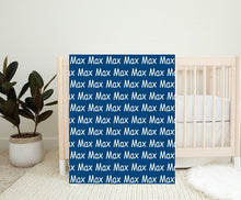 Load image into Gallery viewer, Personalized Name Blanket in any background color of your choice