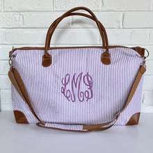 Load image into Gallery viewer, Seersucker Weekender Bag