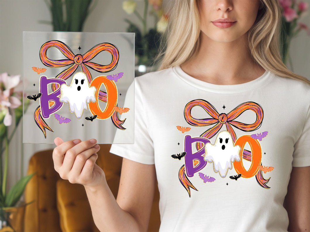 BOO GHOST BOW Halloween Cute  DTF TRANSFER