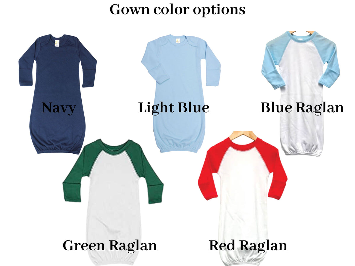 RAGLAN GOWN BABY – Creatively Cheryl