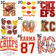 Load image into Gallery viewer, KC Chiefs-DTF Transfers Part 1
