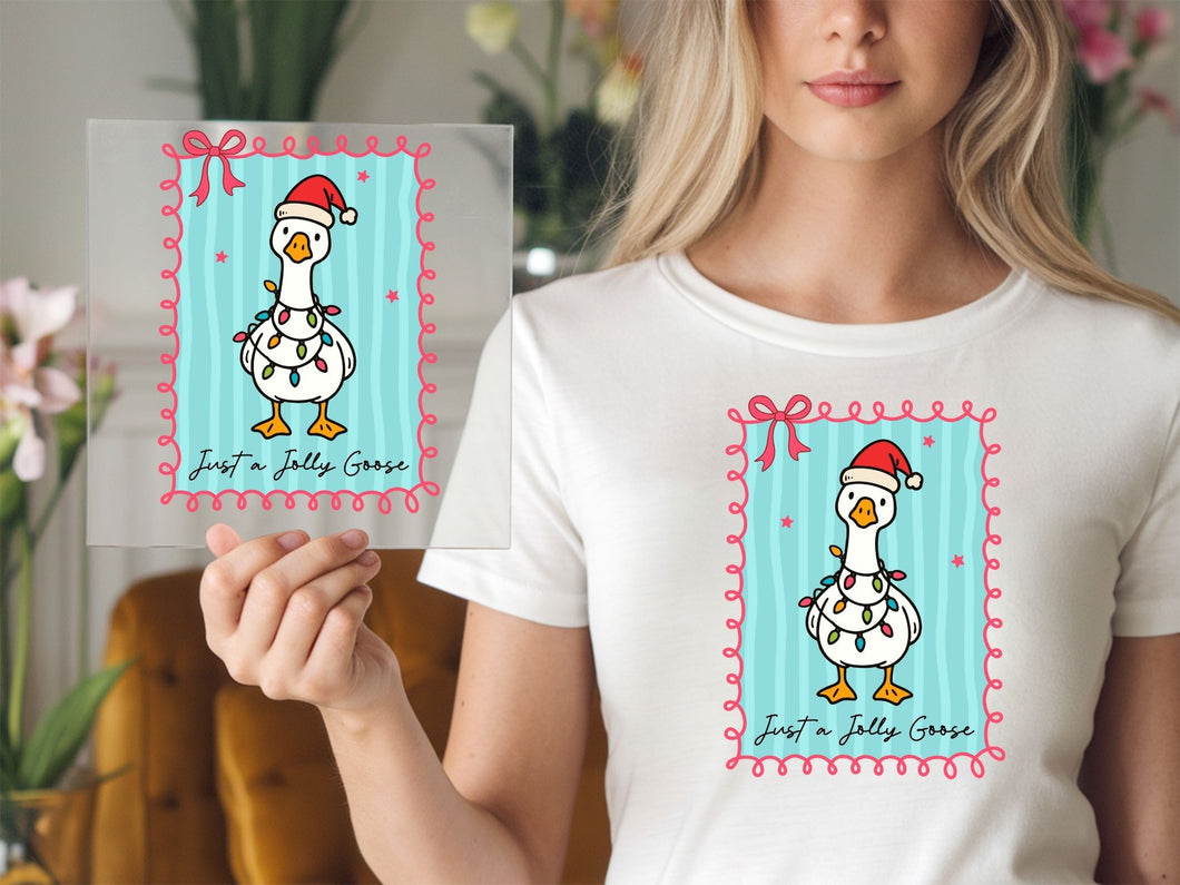 Cute Goose Stamp Christmas DTF TRANSFER