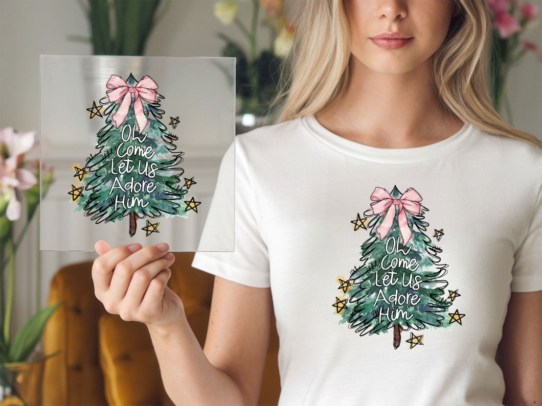 Oh come let us adore him Christmas DTF TRANSFER