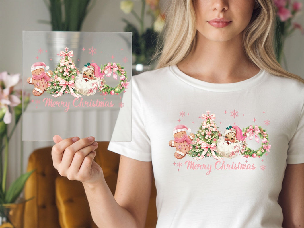 Pink cute christmas DTF TRANSFER