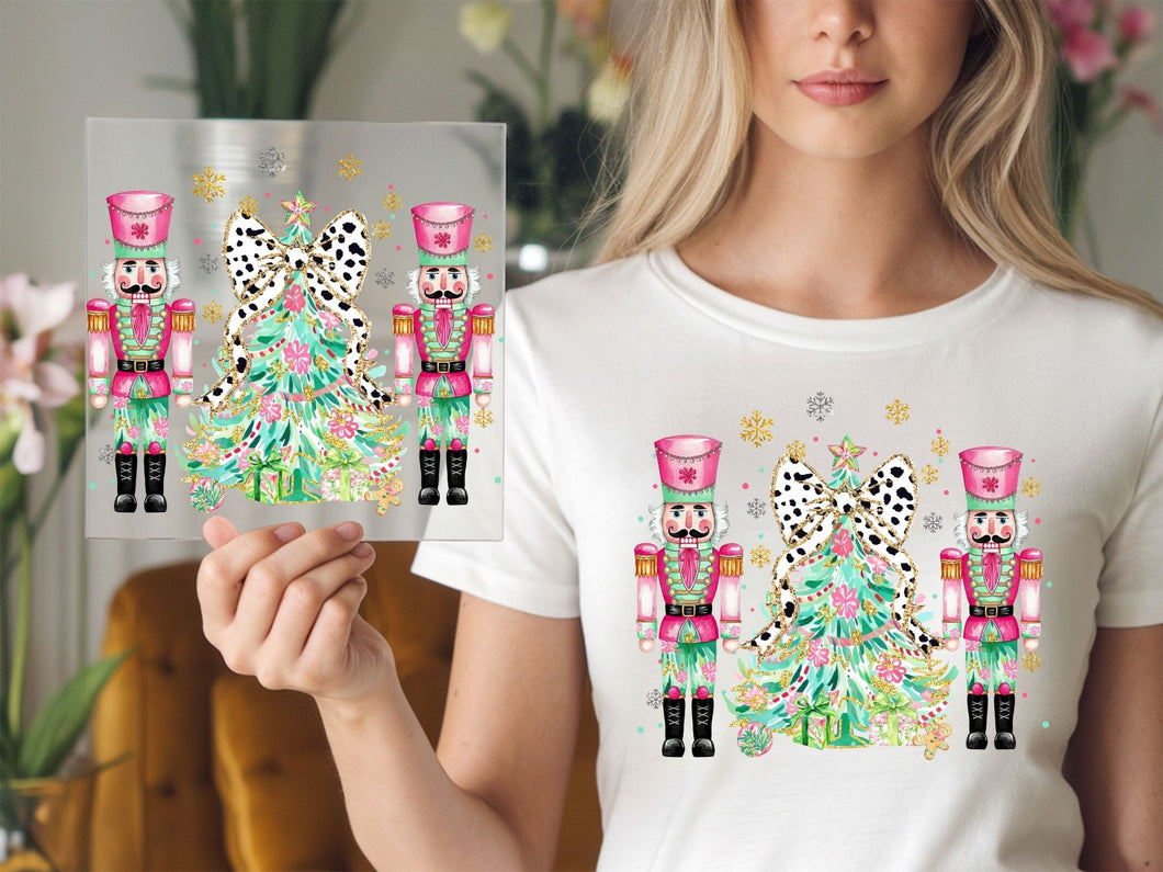 Nutcracker Pink green Christmas DTF TRANSFER