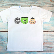 Load image into Gallery viewer, Spooky Faces Trio Children&#39;s Tee
