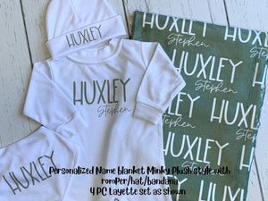 Personalized Name Blanket with set option