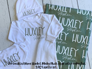 Personalized Name Blanket with set option