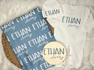 Personalized Name Blanket with set option