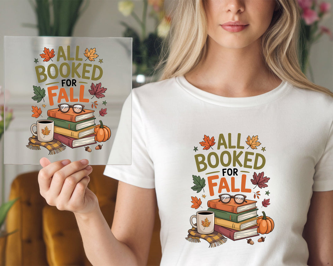All Booked For Fall Bookworm Coffee & Pumpkin DTF TRANSFER