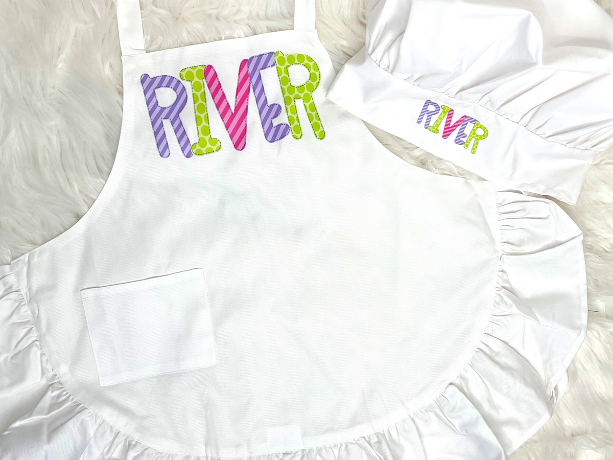 Custom Baby Aprons Personalized Kid Apron – Custom Child Apron – Creatively Cheryl