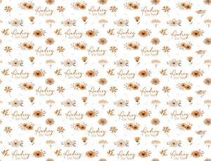 THEME BLANKET BOHO Rust floral