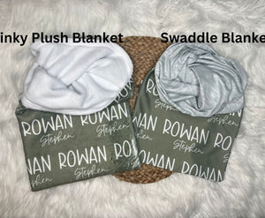 Personalized Name Blanket with set option