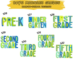 Boys Marquee Grades - DTF Transfer