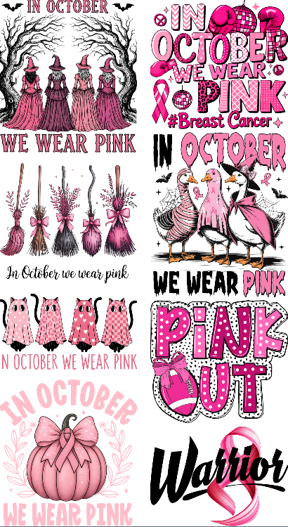 PREMADE GANG SHEET OCTOBER PINK 22x40