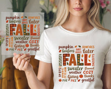 Load image into Gallery viewer, Fall Pumpkin Bonfires Word Art DTF TRANSFER
