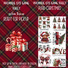 Load image into Gallery viewer, PREMADE GANG SHEET PLAID CHRISTMAS 22x40
