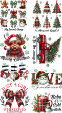 Load image into Gallery viewer, PREMADE GANG SHEET PLAID CHRISTMAS 22x40
