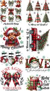 PREMADE GANG SHEET PLAID CHRISTMAS 22x40