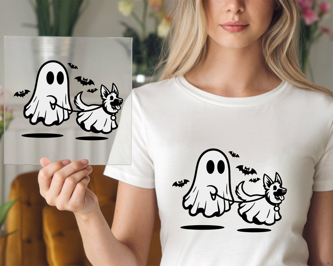 Ghost Walking Ghost Doggie DTF TRANSFER