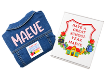 Load image into Gallery viewer, Personalized Denim Jacket for Girls | Embroidered Name Toddler &amp; Baby Jean Jacket
