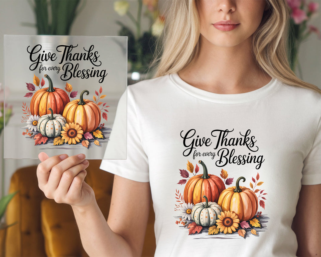 Give Thanks For Every Blessing DTF TRANSFER