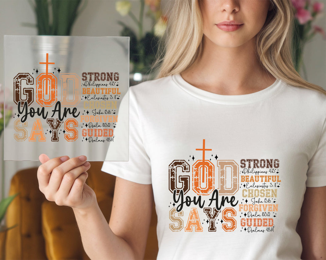 God Says You Are Fall DTF TRANSFER
