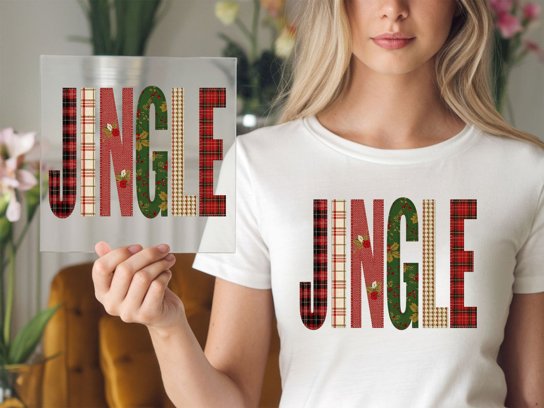Jingle Patchwork DTF TRANSFER
