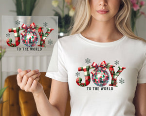 Joy To World Ornament DTF TRANSFER