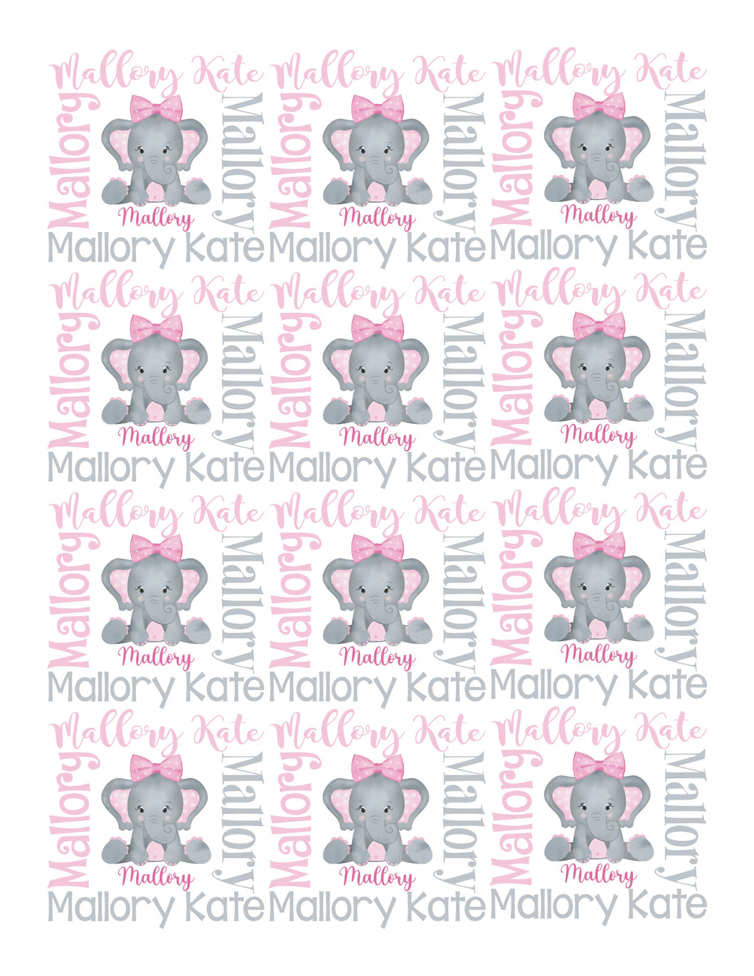 THEME BLANKET ~ Elephant PINK
