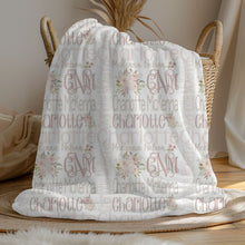 Load image into Gallery viewer, THEME BLANKET ~ Name Monogram Neutral
