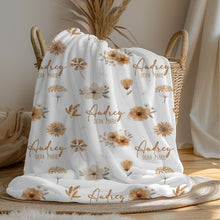 Load image into Gallery viewer, THEME BLANKET BOHO Rust floral
