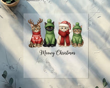 Load image into Gallery viewer, Merry Christmas Cats In Sweaters DTF TRANSFER
