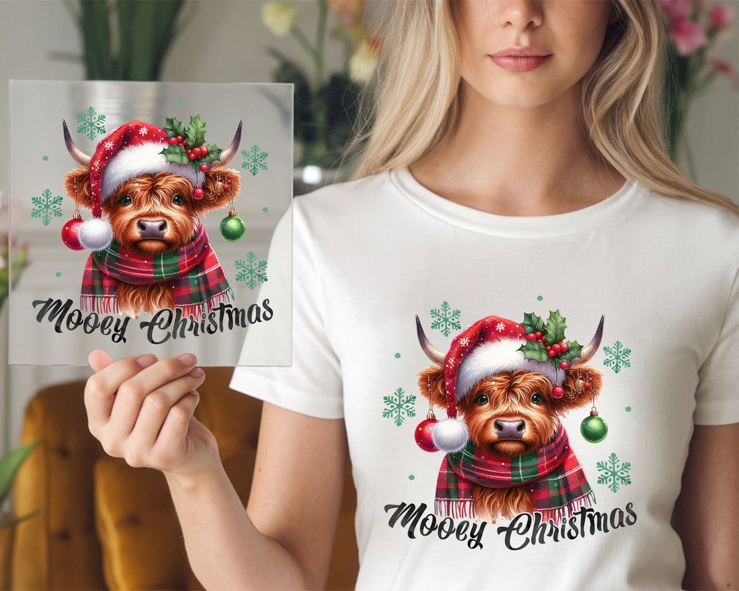 Mooey Christmas - Plaid DTF TRANSFER