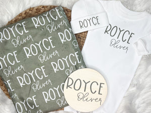 Personalized Name Blanket with set option