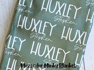 Personalized Name Blanket with set option