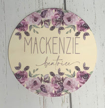 Load image into Gallery viewer, ROUND NAME SIGN 6.5&quot; BABY

