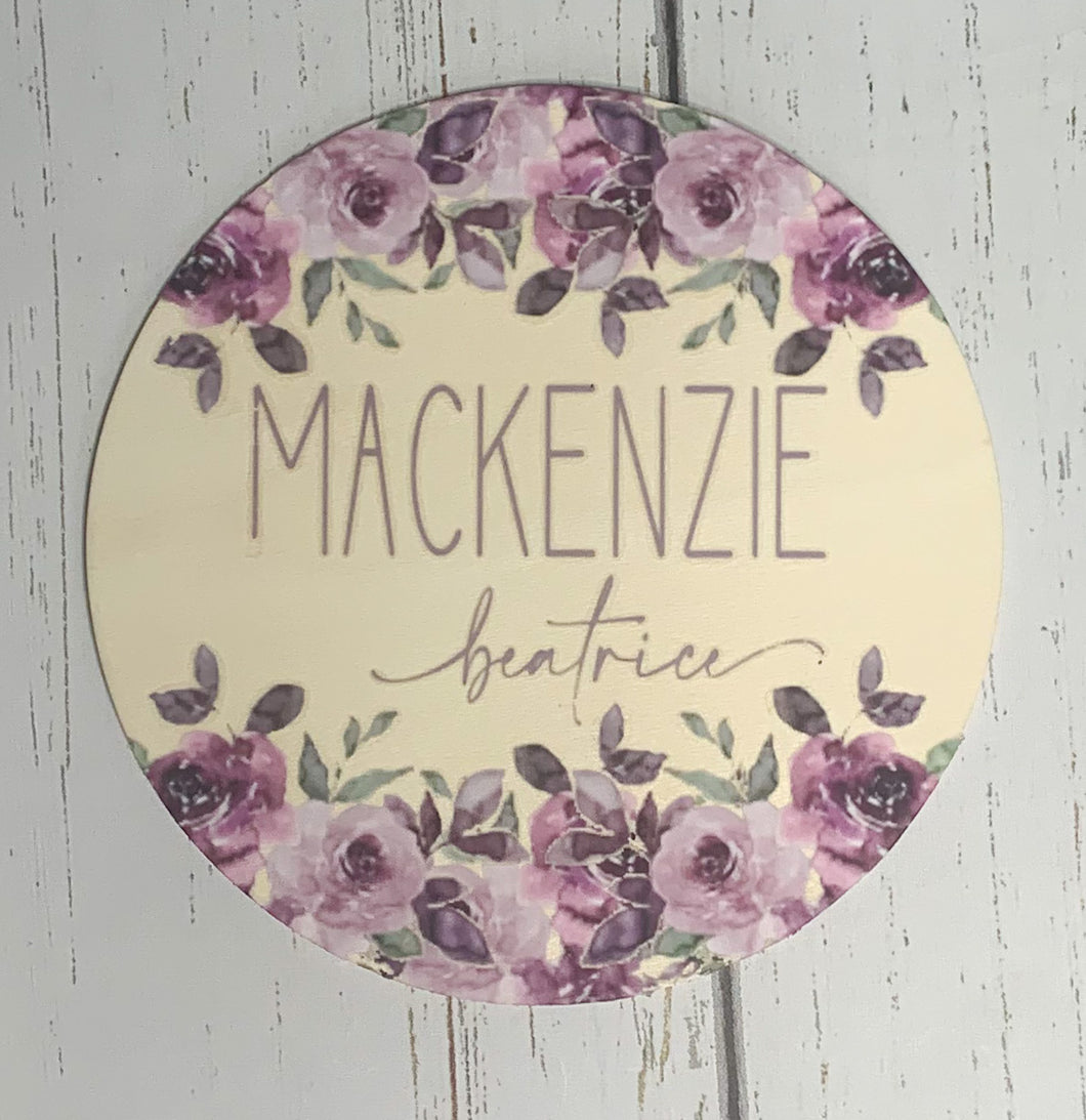 ROUND NAME SIGN 6.5