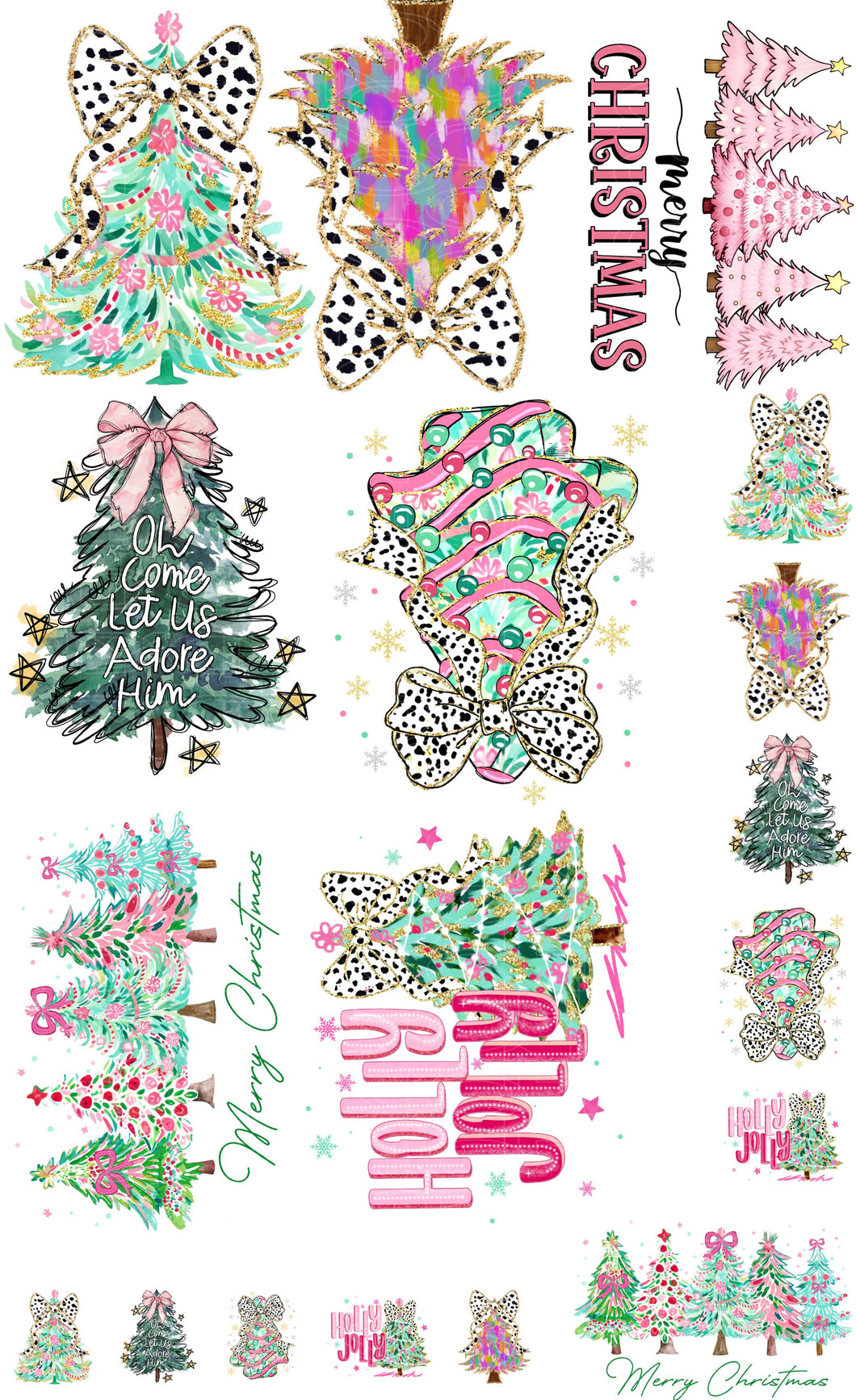 PREMADE GANG SHEET OH CHRISTMAS TREE