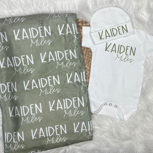 Personalized Name Blanket with set option