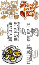 Load image into Gallery viewer, PREMADE GANG SHEET THANKSGIVING DISH INSANITY 22x40
