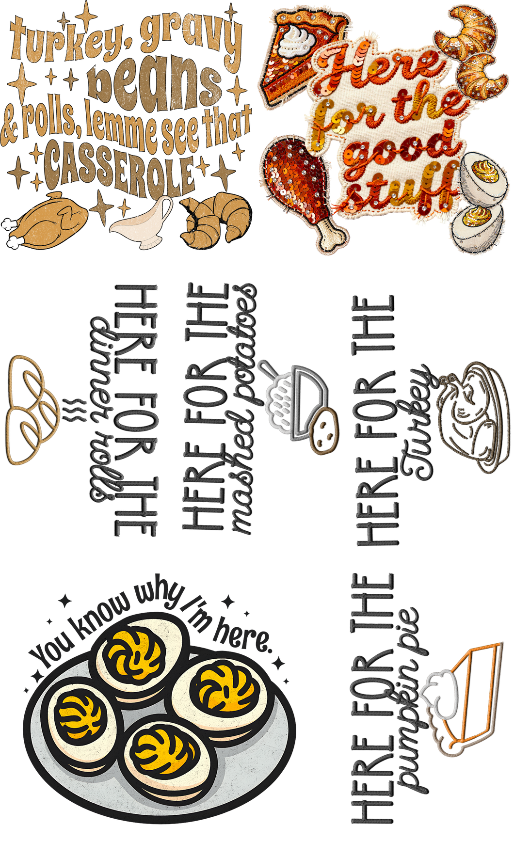 PREMADE GANG SHEET THANKSGIVING DISH INSANITY 22x40